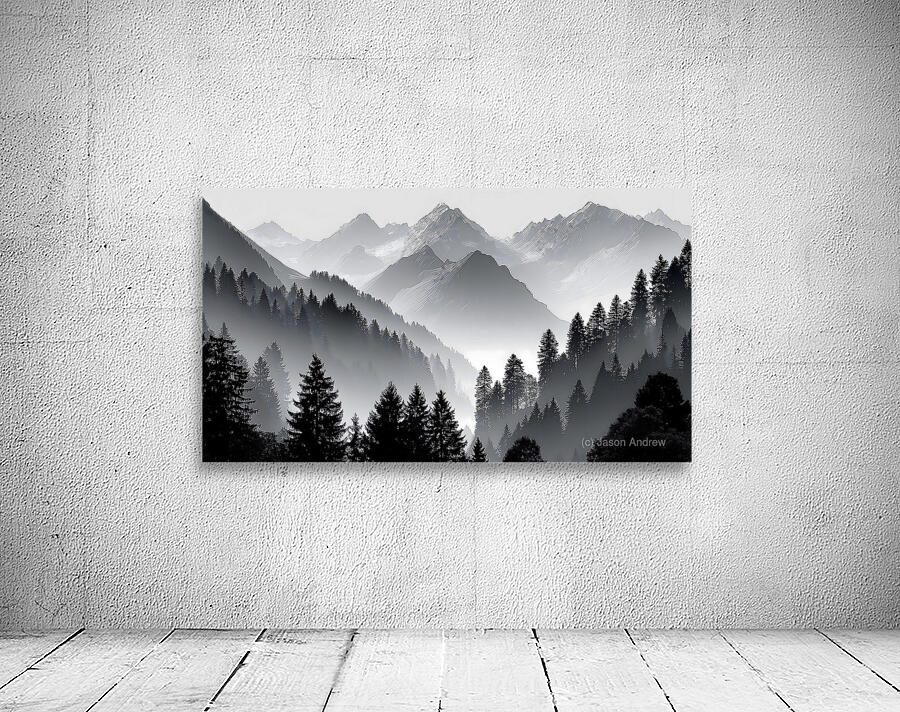 Timber And Time - Monochrome Landscape Art Prints Wall Preview