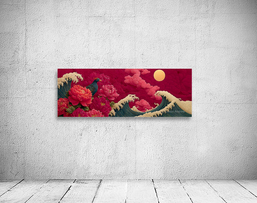 Hoo No Shisen 鳳凰の視線 - The Phoenix Gaze - Japanese Mythic Art Prints Wall Preview