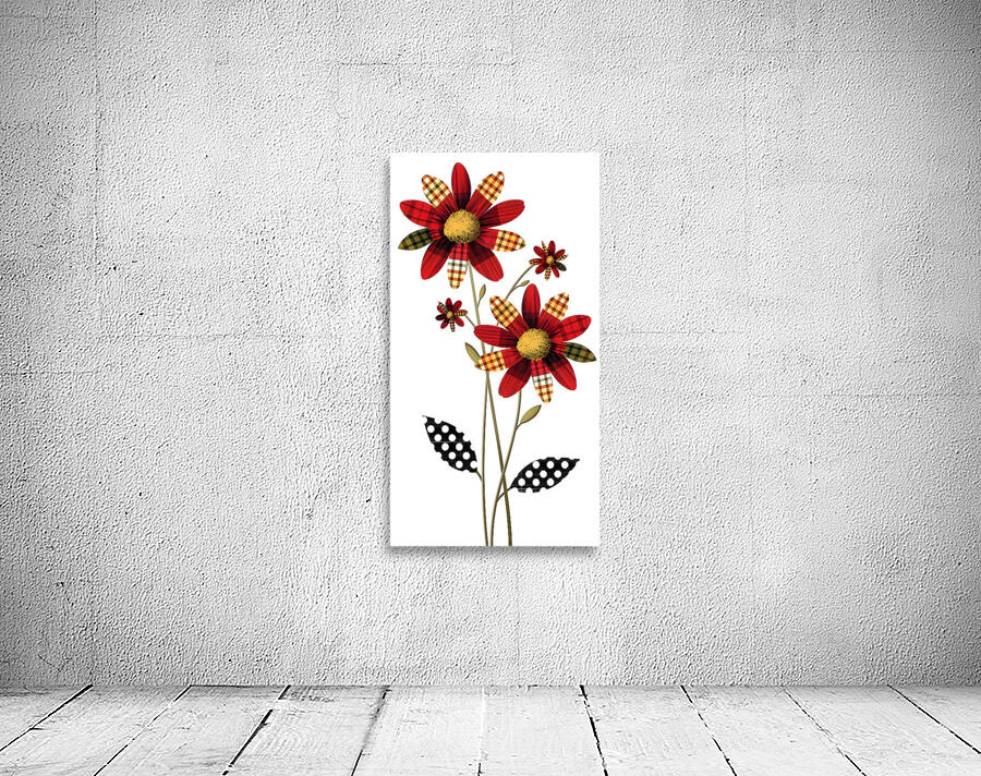 Plaid Botanica 32 - Contemporary Floral Art Prints Wall Preview
