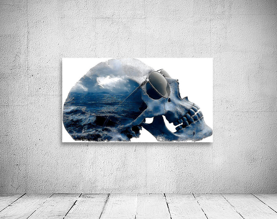 Dead Calm – Modern Seascape Art Print Wall Preview