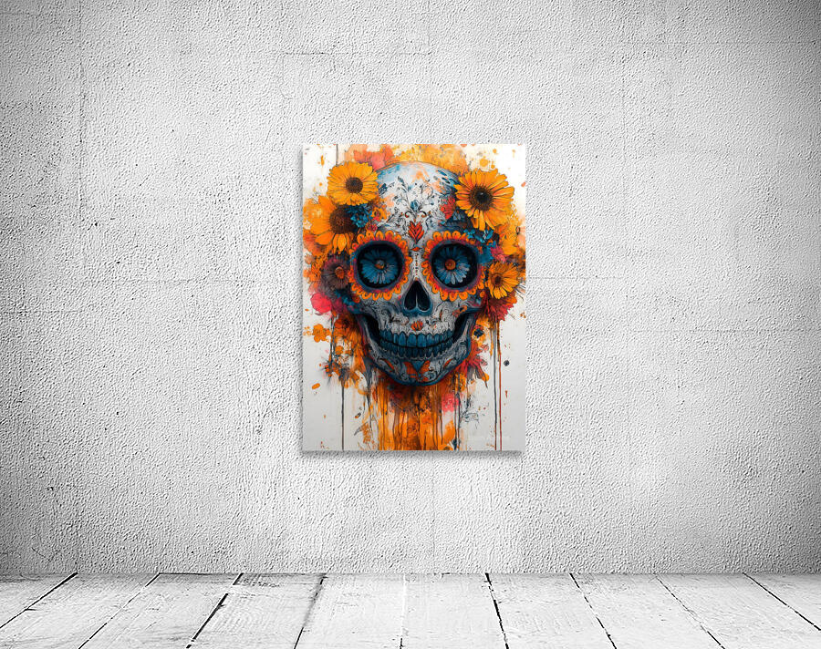 La Sonrisa Eterna – The Eternal Smile Sugar Skull Art Print Wall Preview