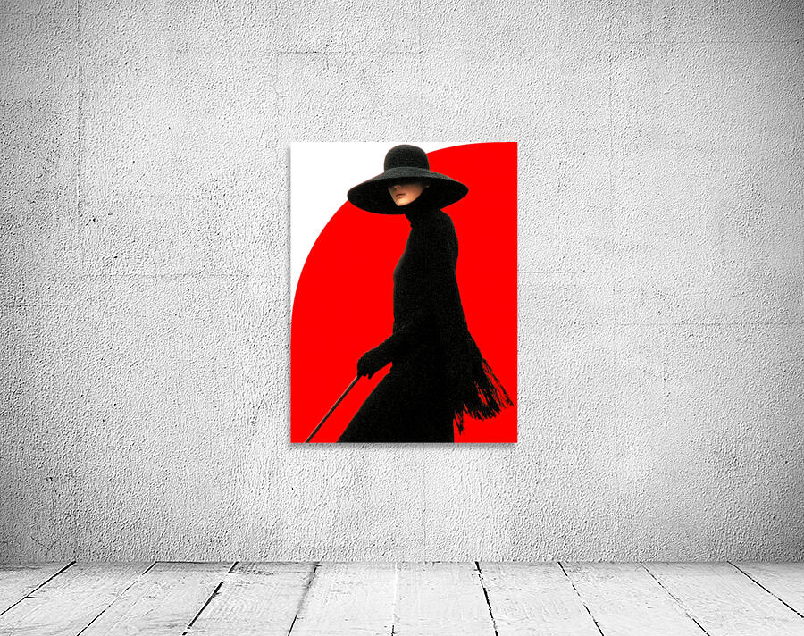 Lady of Mystery – Vintage Noir Fashion Art Print Wall Preview
