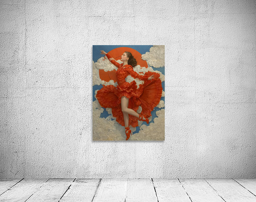 Dancing with the Sky – Vintage Dance Poster Art Print Wall Preview