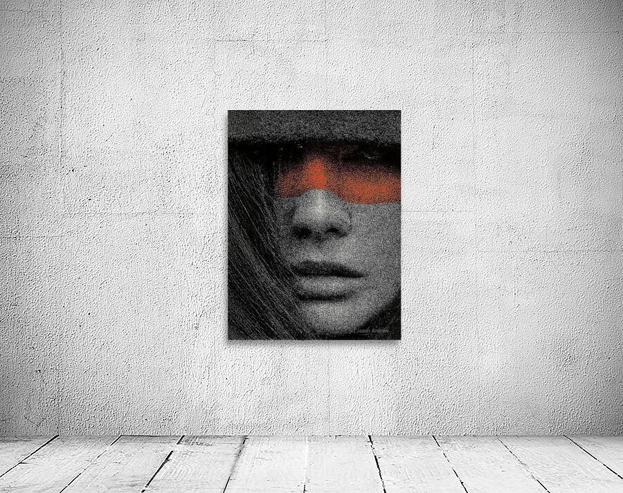 Beneath the Mask – Vintage Noir Portrait Art Print Wall Preview