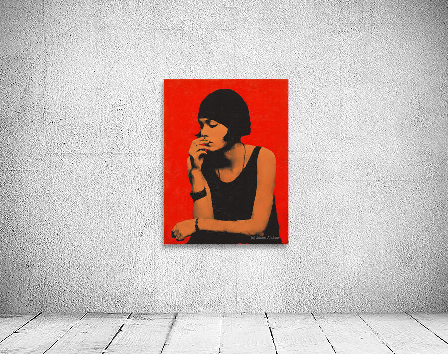 In Silence – Vintage Editorial Portrait Art Print Wall Preview