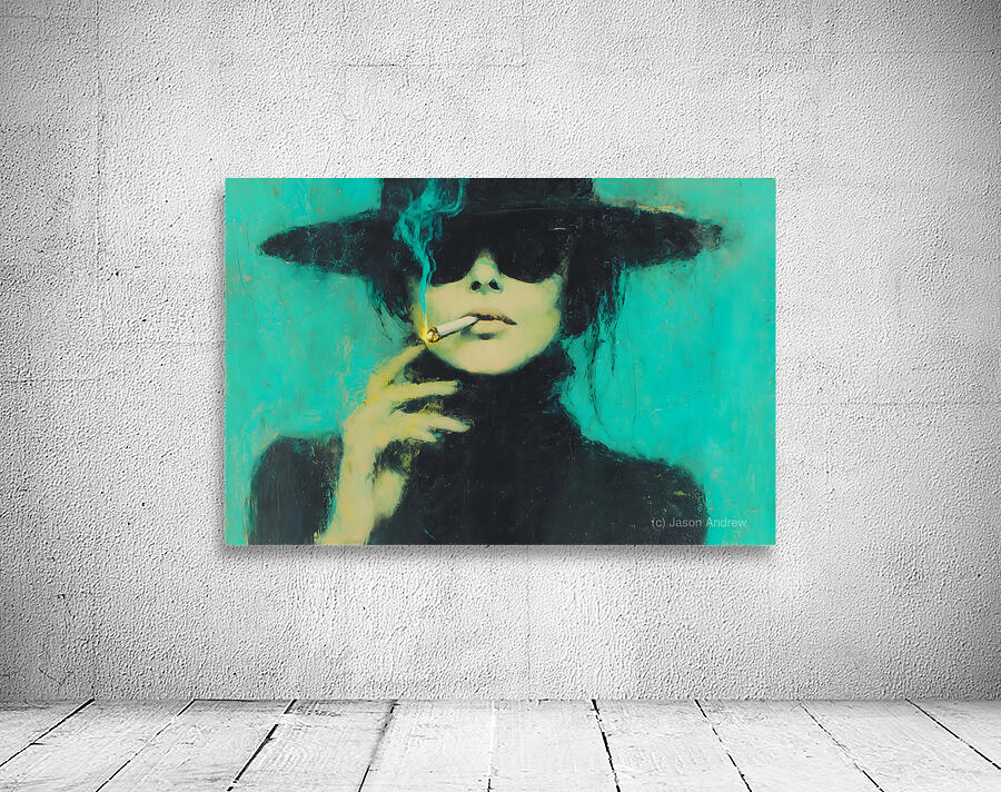 The Hidden Gaze – Vintage Fashion Art Print Wall Preview