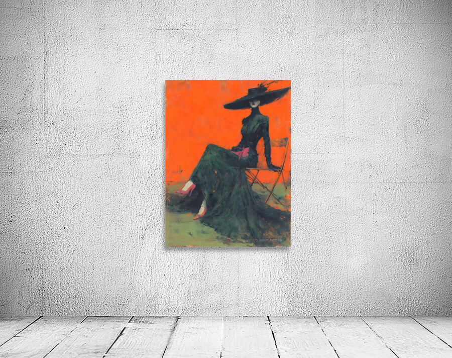 The Silence of Fashion – Vintage Editorial Portrait Art Print Wall Preview