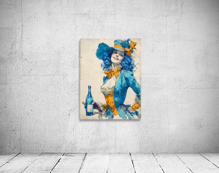 Sonrisa de Champan – Champagne Smile Vintage Poster Art Print Wall Preview