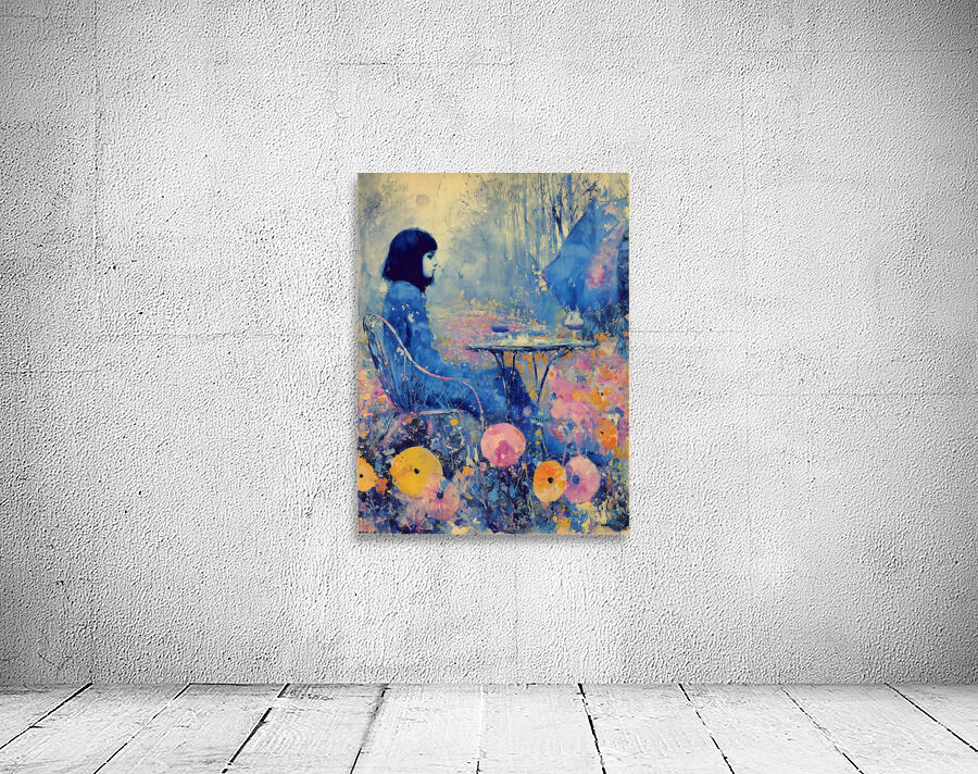 Una Copa en el Jardin – A Glass in the Garden Vintage Poster Art Print Wall Preview