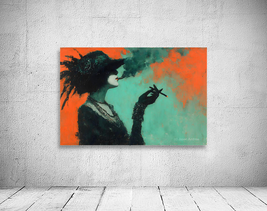 Sous le Chapeau Noir – Beneath the Black Hat Vintage Poster Art Print Wall Preview