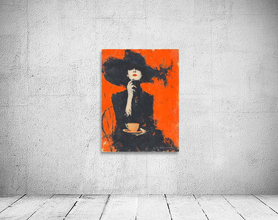 Noir Elegance Portrait – Vintage Fashion Art Print Wall Preview