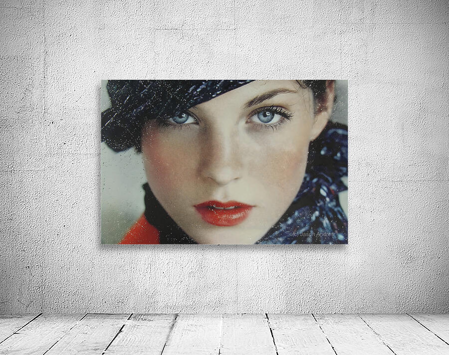 The Stare – Vintage Fashion Portrait Art Print Wall Preview