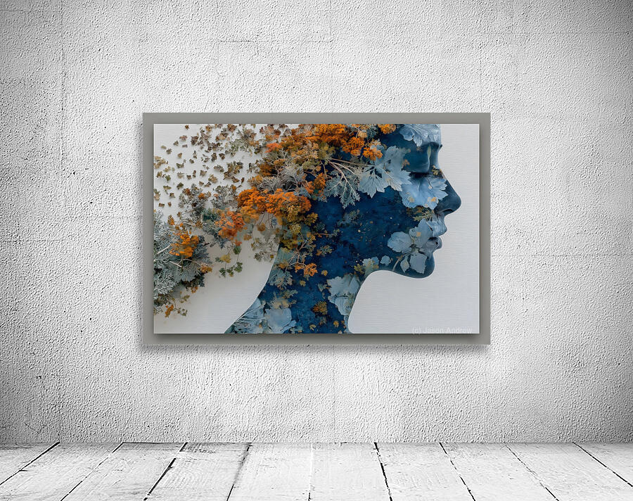 Memory Bloom – Abstract Portrait Art Print Wall Preview