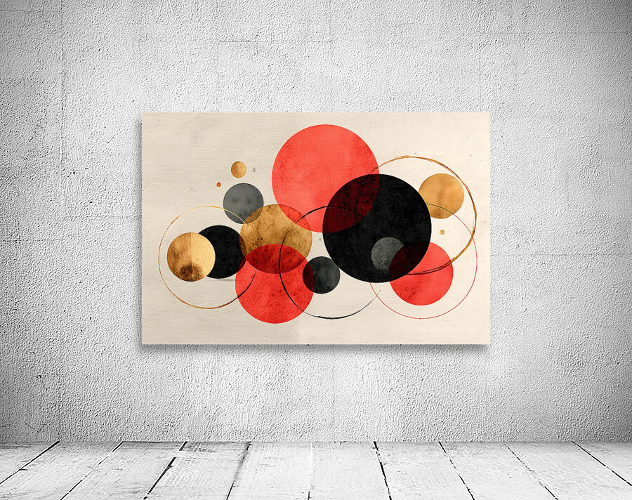 Celestial Orbits – Minimalist Geometry Art Print Wall Preview