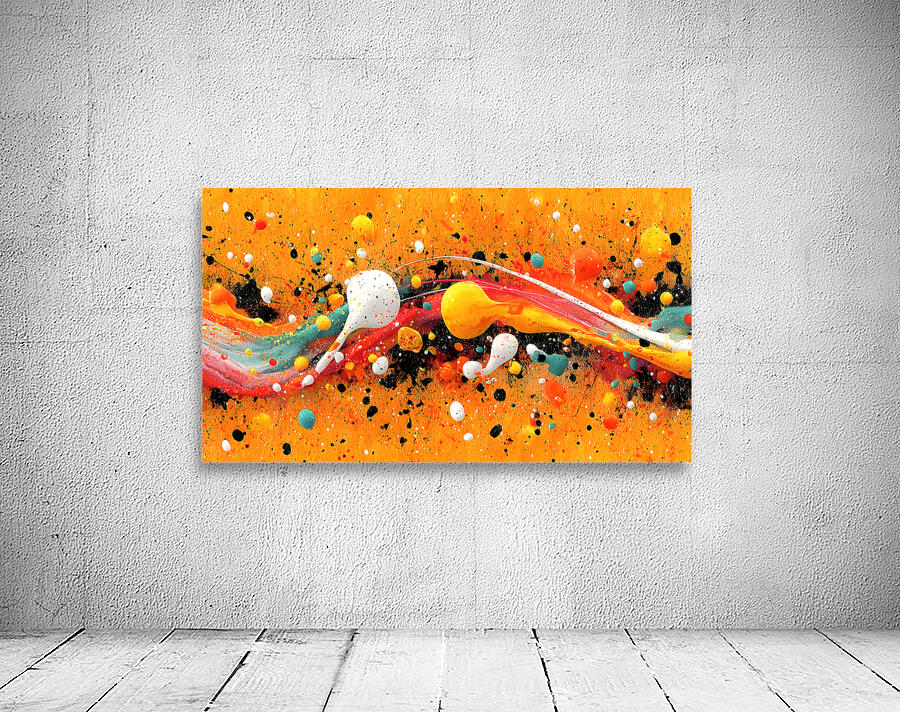 Molten Wave – Abstract Fluid Art Print Wall Preview