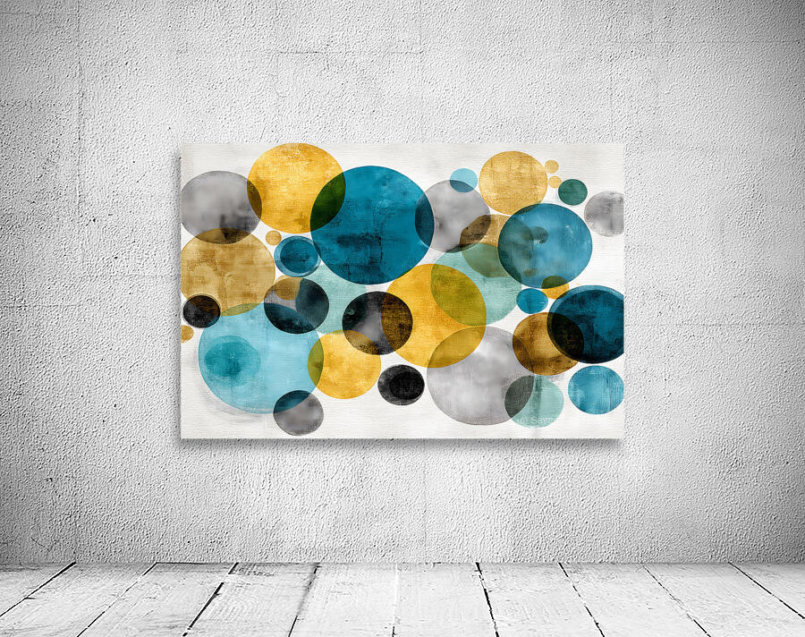 Circles in Balance – Modern Geometric Art Print Wall Preview