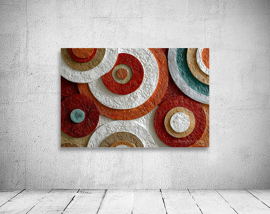 Terra Rings – Modern Geometric Art Print Wall Preview