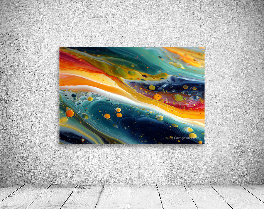 Nebula Runoff – Fluid Abstract Art Print Wall Preview