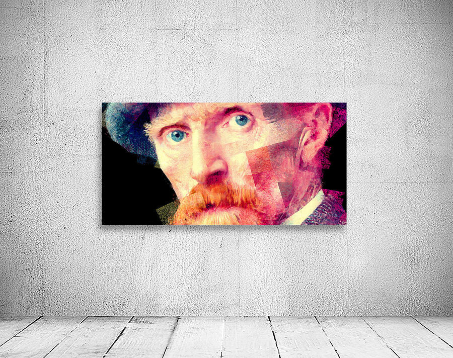 Post-Impressionist Icon – Piercing Eyes Portrait Art Print Wall Preview