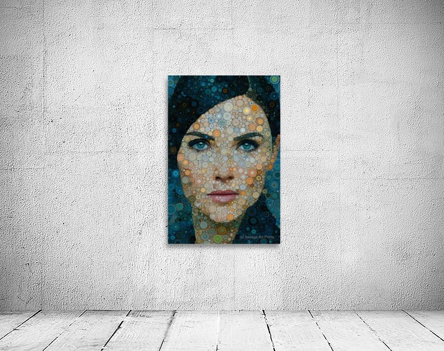 Circular Mosaic Portrait – Women’s Portrait Art Print Wall Preview