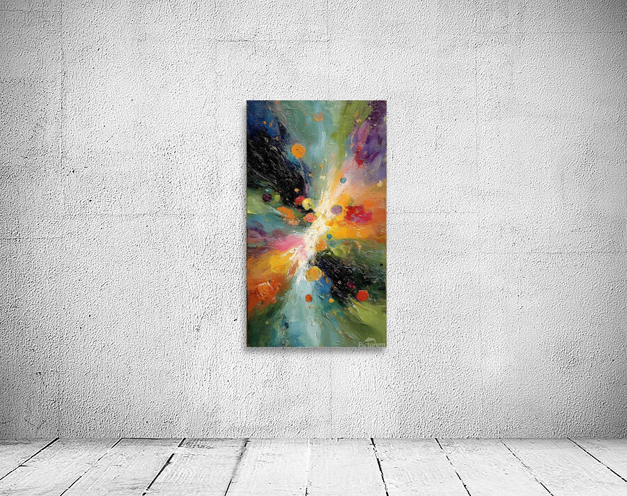 Stellar Bloom – Color Burst Abstract Print Wall Preview