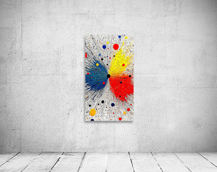 Primary Collision – Modern Abstract Splatter Print Wall Preview