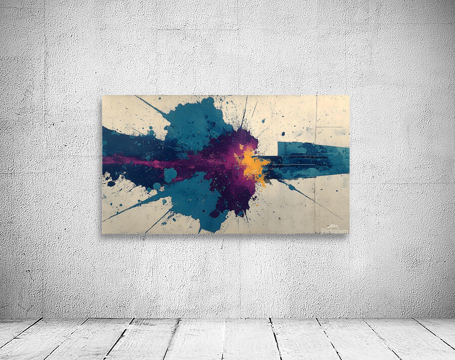 Impact Zone – Urban Splatter Abstract Print Wall Preview