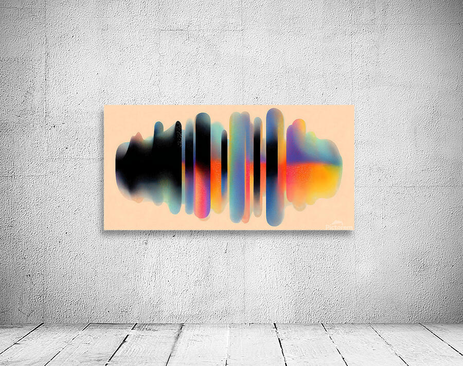 Echo Form – Gradient Wave Abstract Print Wall Preview