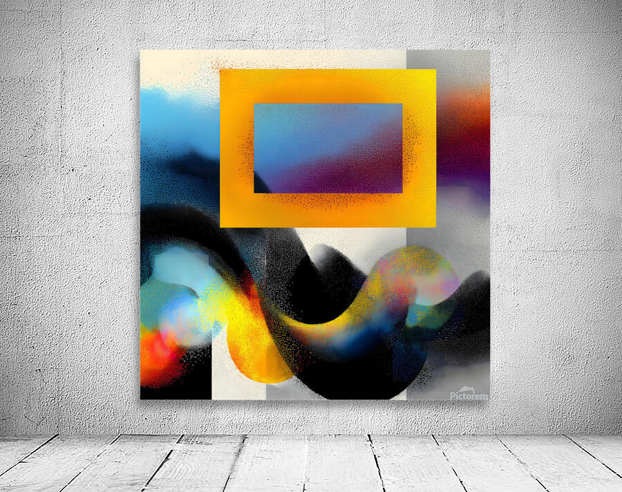 Framed Motion – Gradient Window Abstract Print. Wall Preview