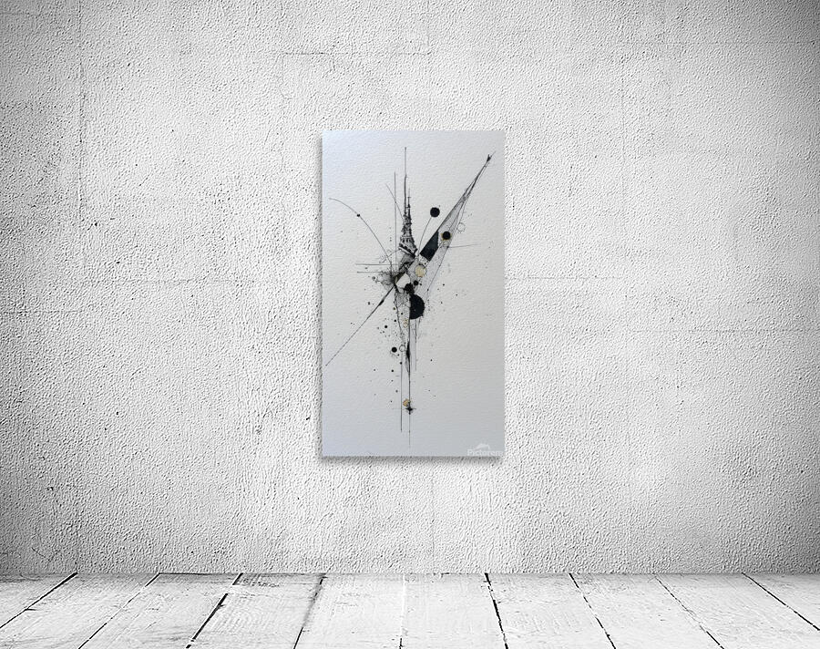 Ink Meridian – Minimal Line  Dot Study Print Wall Preview