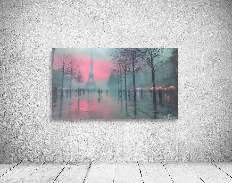 Paris Rain – Impressionist Cityscape Print Wall Preview