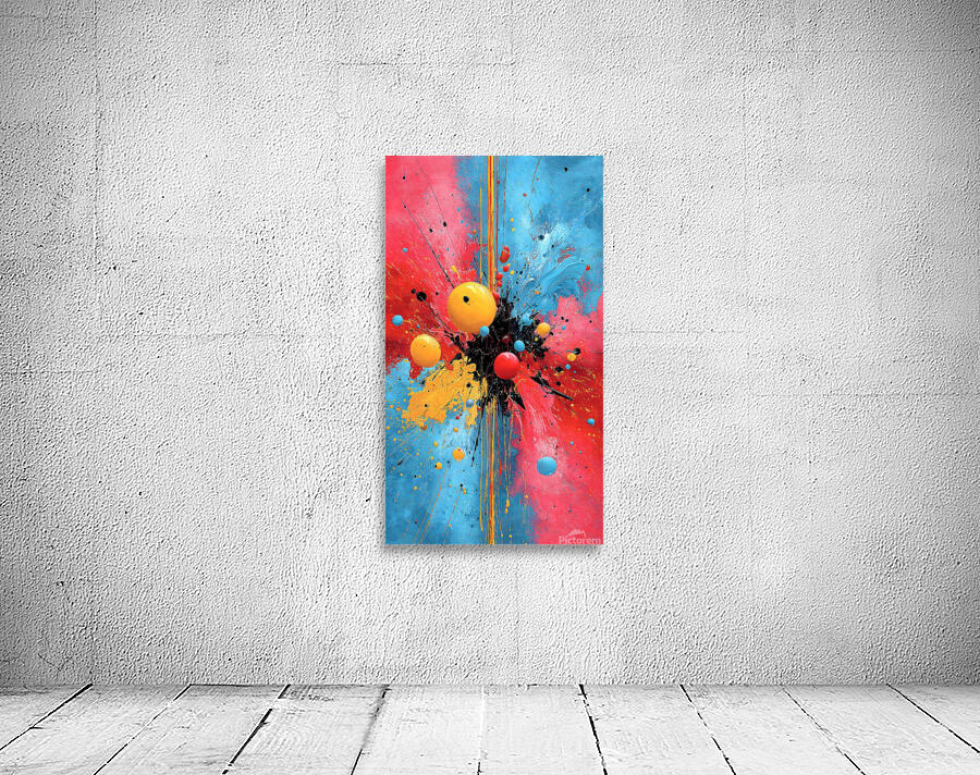 Impact Core – Primary Splash Abstract Print Wall Preview