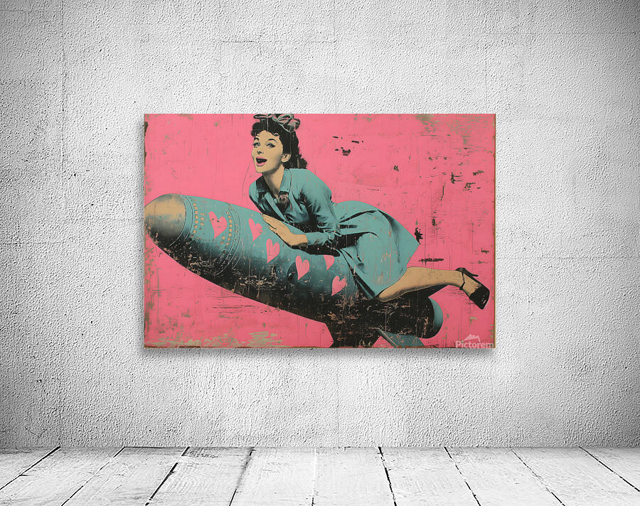 Bombshell Joyride – Pop Art Pin-Up Print Wall Preview