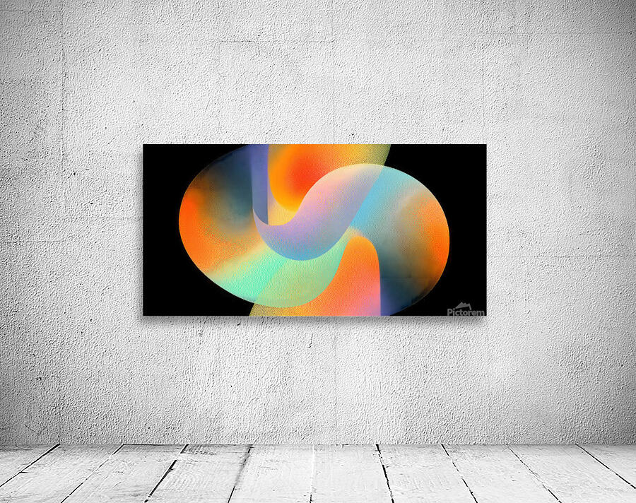 Chromatic Synergy – Gradient Orbital Abstract Print Wall Preview