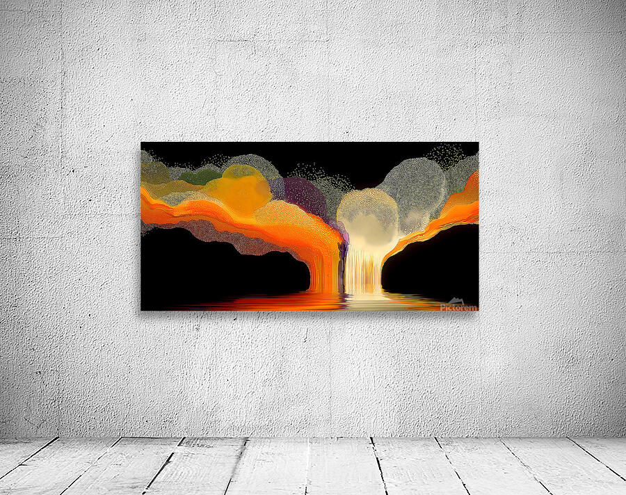 Feeding the Crucible – Molten Horizon Abstract Wall Preview