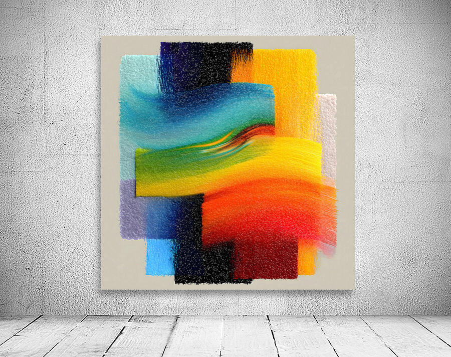 Chromatic Blocks VIII – Patchwork Abstract Print Wall Preview