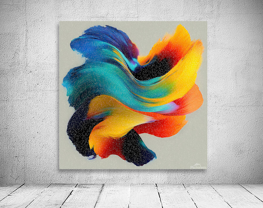 Chromatic Blocks IV  – Patchwork Abstract Print Wall Preview