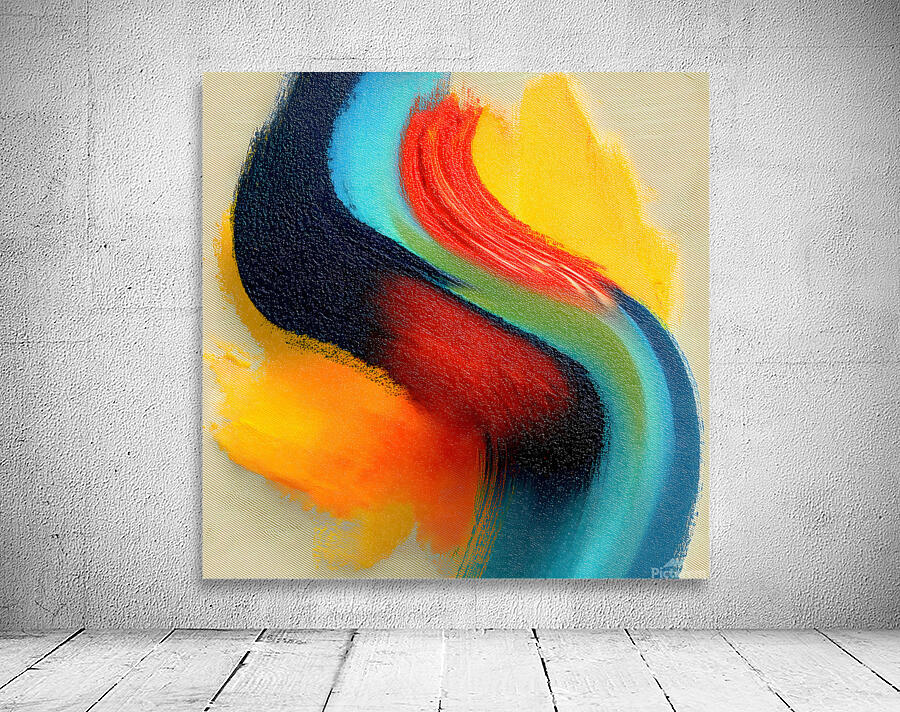 Chromatic Blocks VII – Patchwork Abstract Print Wall Preview