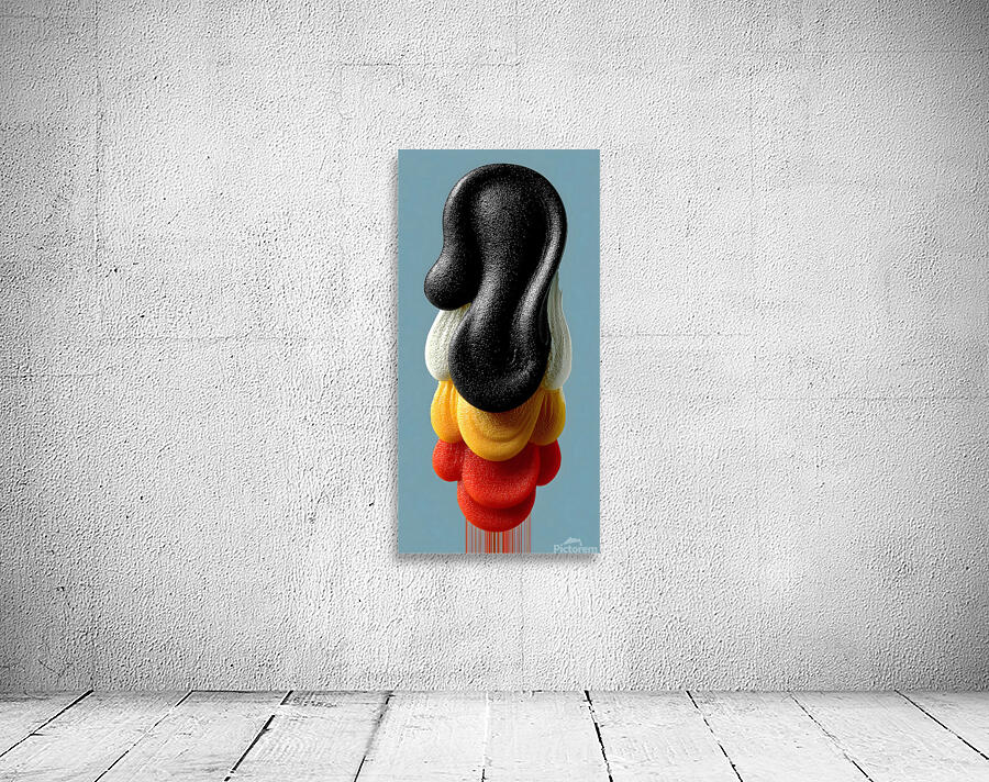 Color Stack Totem – Pop Abstract Sculpture Print Wall Preview