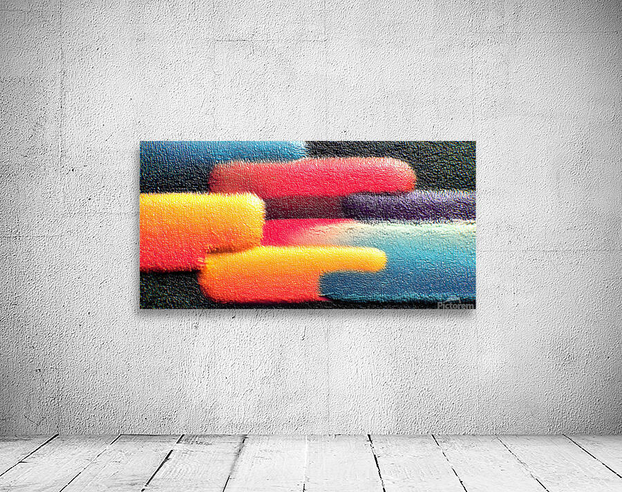 Neon Stack – Gradient Pillars Abstract Print Wall Preview