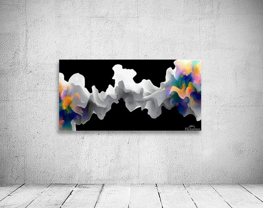Spectrum Front – Electric Cloudscape Abstract Print Wall Preview