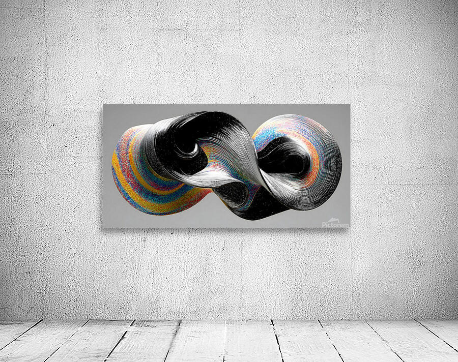 Continuum Loop – Monochrome Infinity Print Wall Preview