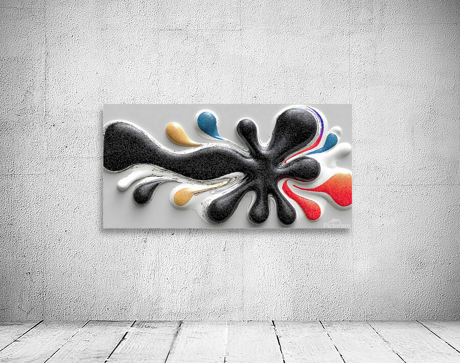Melted Orbit – Playful Drip Abstract Print Wall Preview