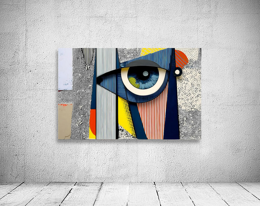 Golden Gaze – Abstract Portrait Eye Print Wall Preview