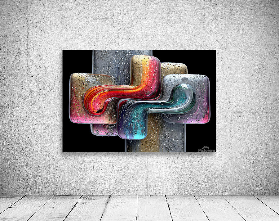 Puzzle Links – Interlocking Color Blocks Print Wall Preview