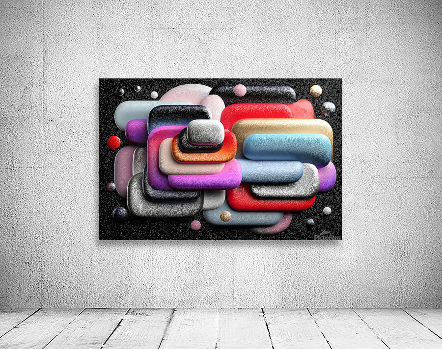 Soft Machines – Retro Tech Tubes Abstract Print Wall Preview