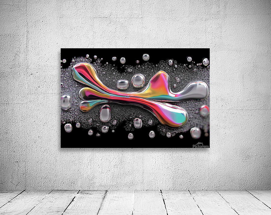 Chromatic Surge – Fluid Abstract Print Wall Preview