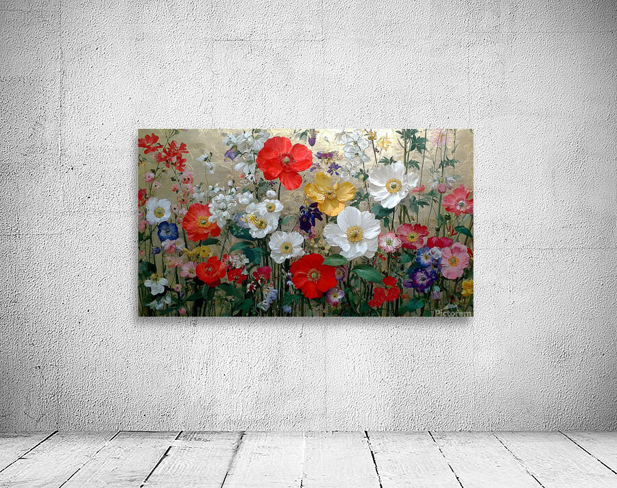 Poppy Reverie – Romantic Garden Art Print Wall Preview