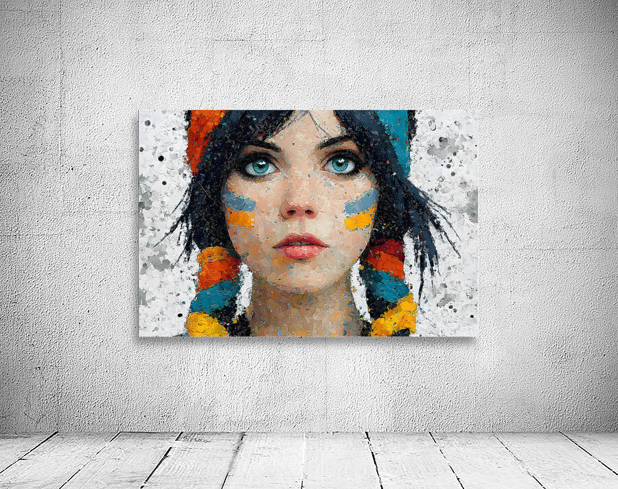 Who Told You  – Modern Portrait Print Wall Preview