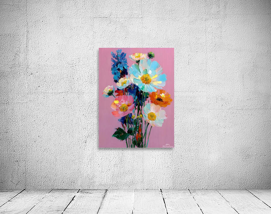 Pink Room Bouquet – Floral Still Life Print Wall Preview